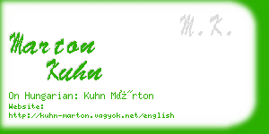 marton kuhn business card